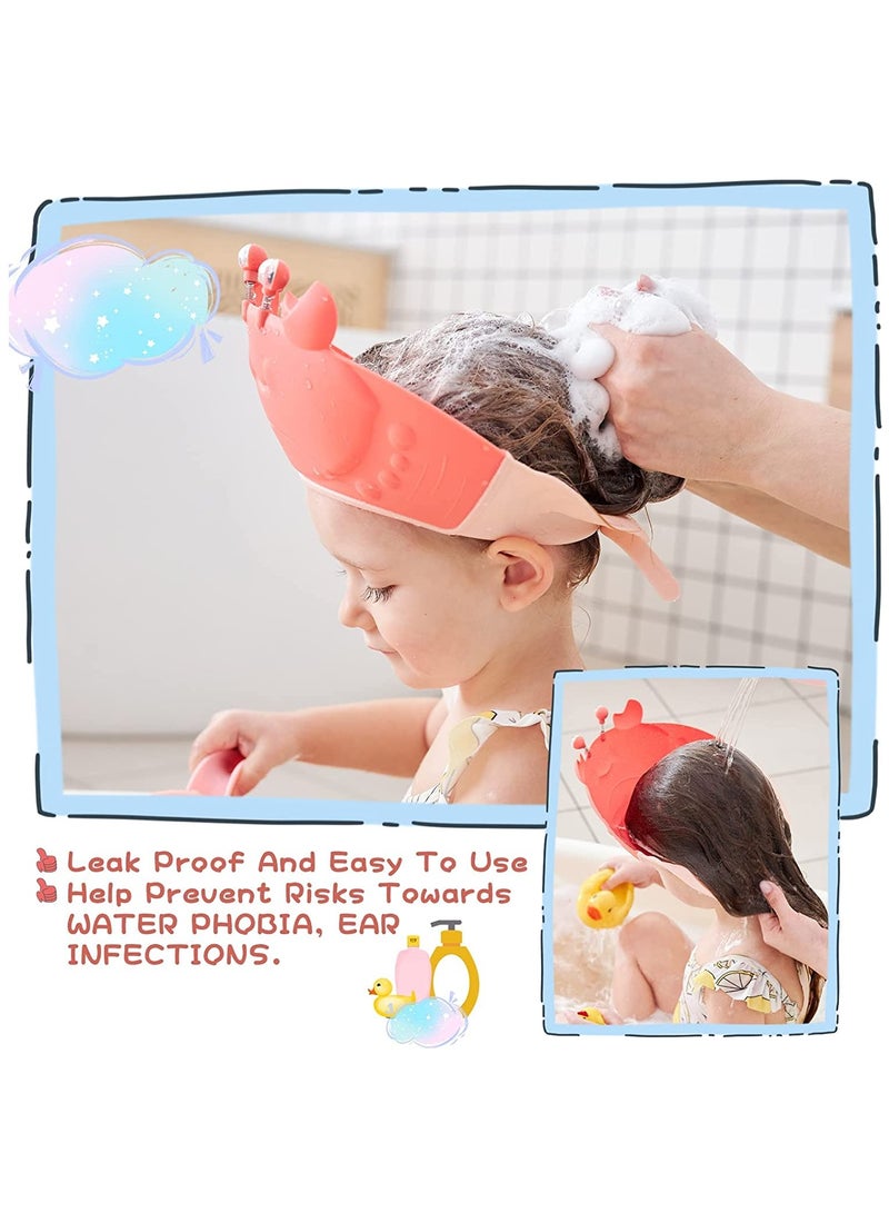 SOLARAE Adjustable Silicone Toddler Shower Cap - Waterproof Bathing Hat for Infants and Children, Protects Eyes and Ears During Bath Time, Ideal for Toddlers and Young Kids. - Image 5