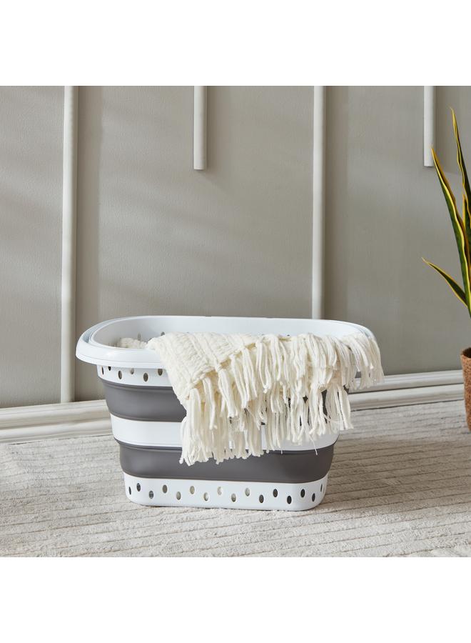 هوم بوكس سلة غسيل قابلة للطي وموفرة للمساحة بمقابض سعة 32 لترًا - Image 1