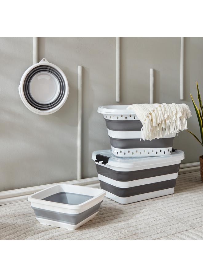 هوم بوكس سلة غسيل قابلة للطي وموفرة للمساحة بمقابض سعة 32 لترًا - Image 5