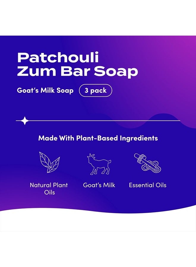 Indigo Wild Zum Bar Goat's Milk Soap - Patchouli - 3 oz (3 Pack) - Image 2