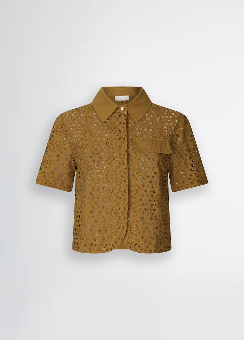 Liu Jo Cropped shirt with embroidery