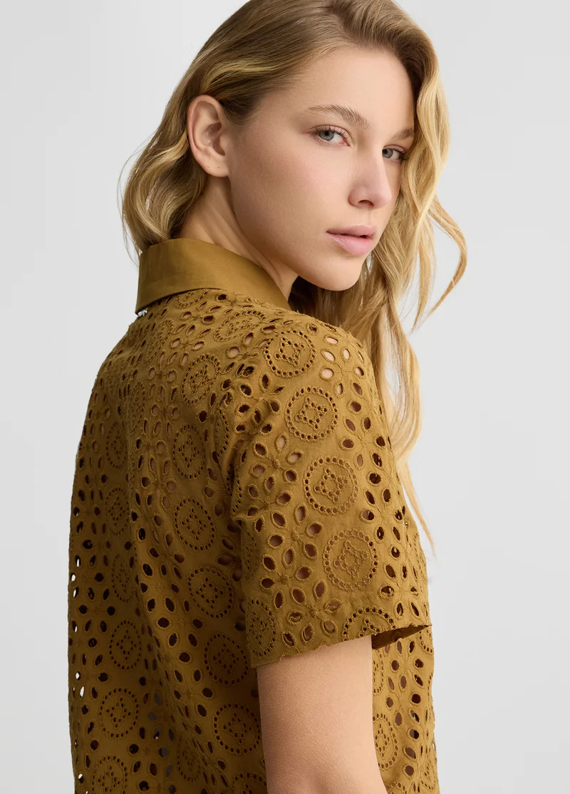 Liu Jo Cropped shirt with embroidery