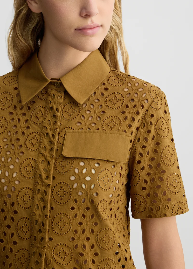 Liu Jo Cropped shirt with embroidery
