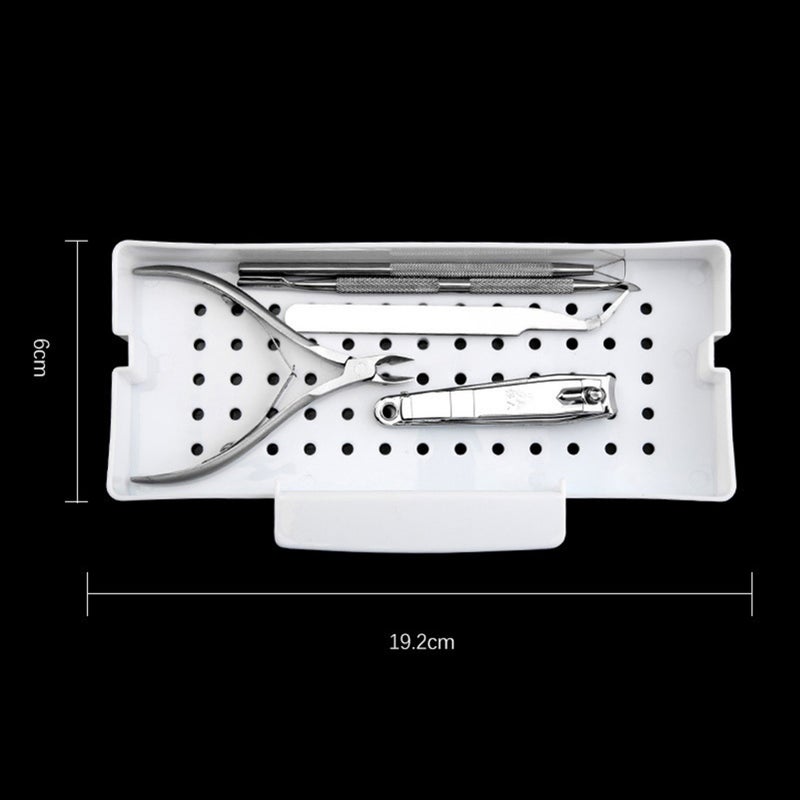 Nail Tools Cleaning Box Portable Nail Art Tools Manicure Soaking Tray for Nail Cutter Eyelash Curler Tweezers - Image 3