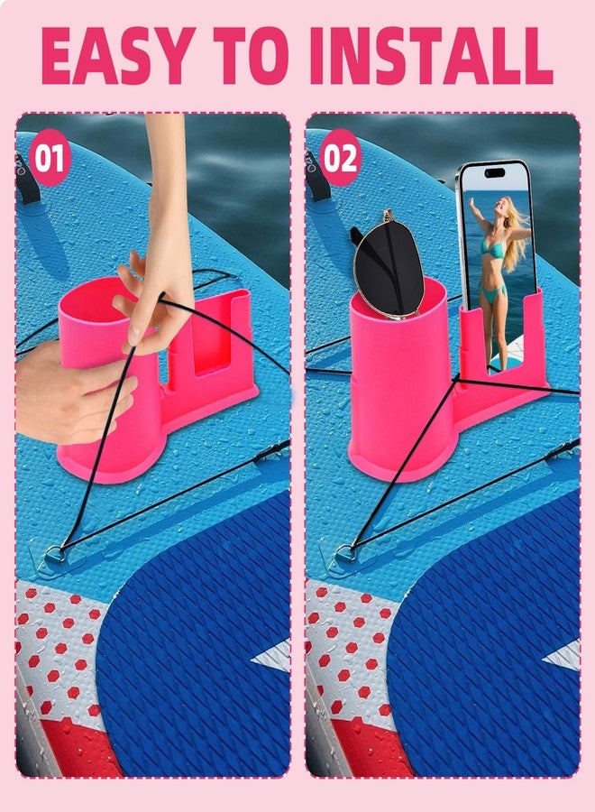 KCMOSGI 2 in 1Paddle Board Cup Holder,Stand up Paddleboard Cup Holder,Paddle Board Accessories for Storing Mobile Phones, Water Cups, Fishing Tools - Image 4