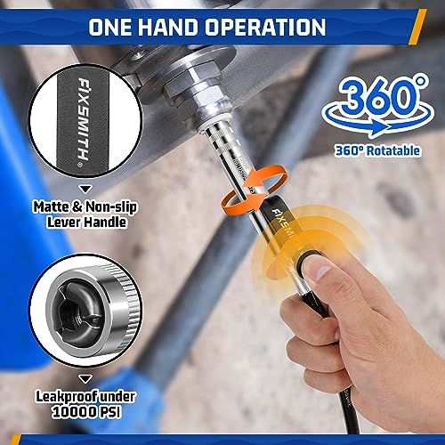 FIXSMITH Grease Gun Coupler, Heavy Duty Strong Quick Release Grease Gun Tips Locking, 10000 PSI High Pressure Locking Grease Gun Tips, Compatible with All Grease Guns 1/8" NPT Fittings - Image 4
