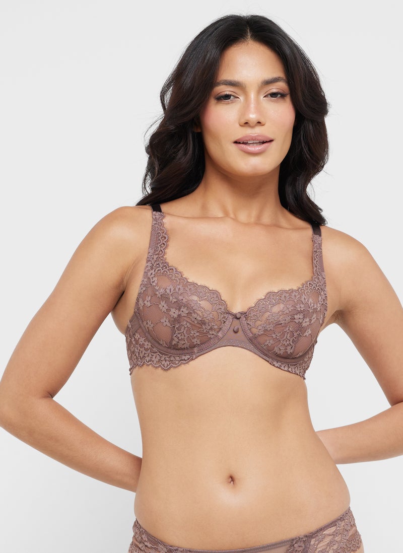 hunkemoller Lace Plunge Neck Bra  - Image 4