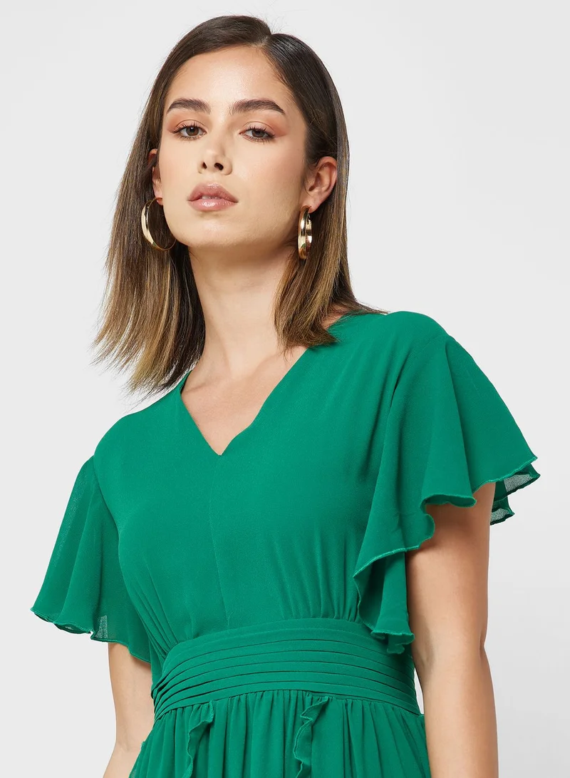 2Xtremz Flutter Sleeve Ruffle Dress