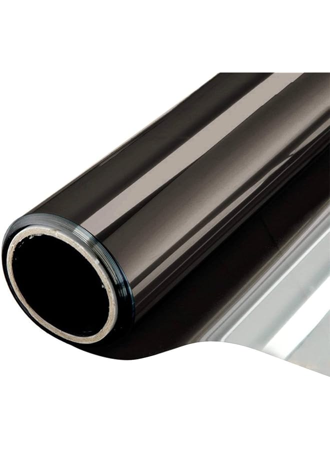 One Way Mirror Window Privacy Film, 35.43-Inch x 118.11-Inch Size, Black