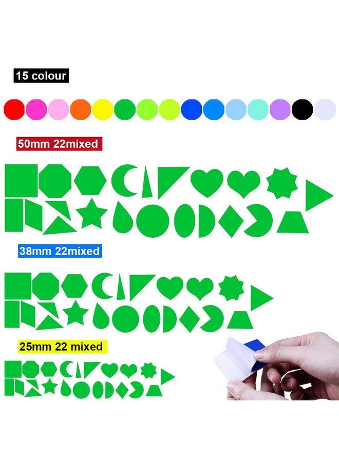Winlyn 1035 Pcs 15 Colors 3 Sizes 22 Shape Bulk Foam Stickers Self-Adhesive Foam Geometry Shapes Stickers Assortment Craft Supplies for Kids Classroom Art Crafts Projects Collages Mosaics Math Activities - Image 4