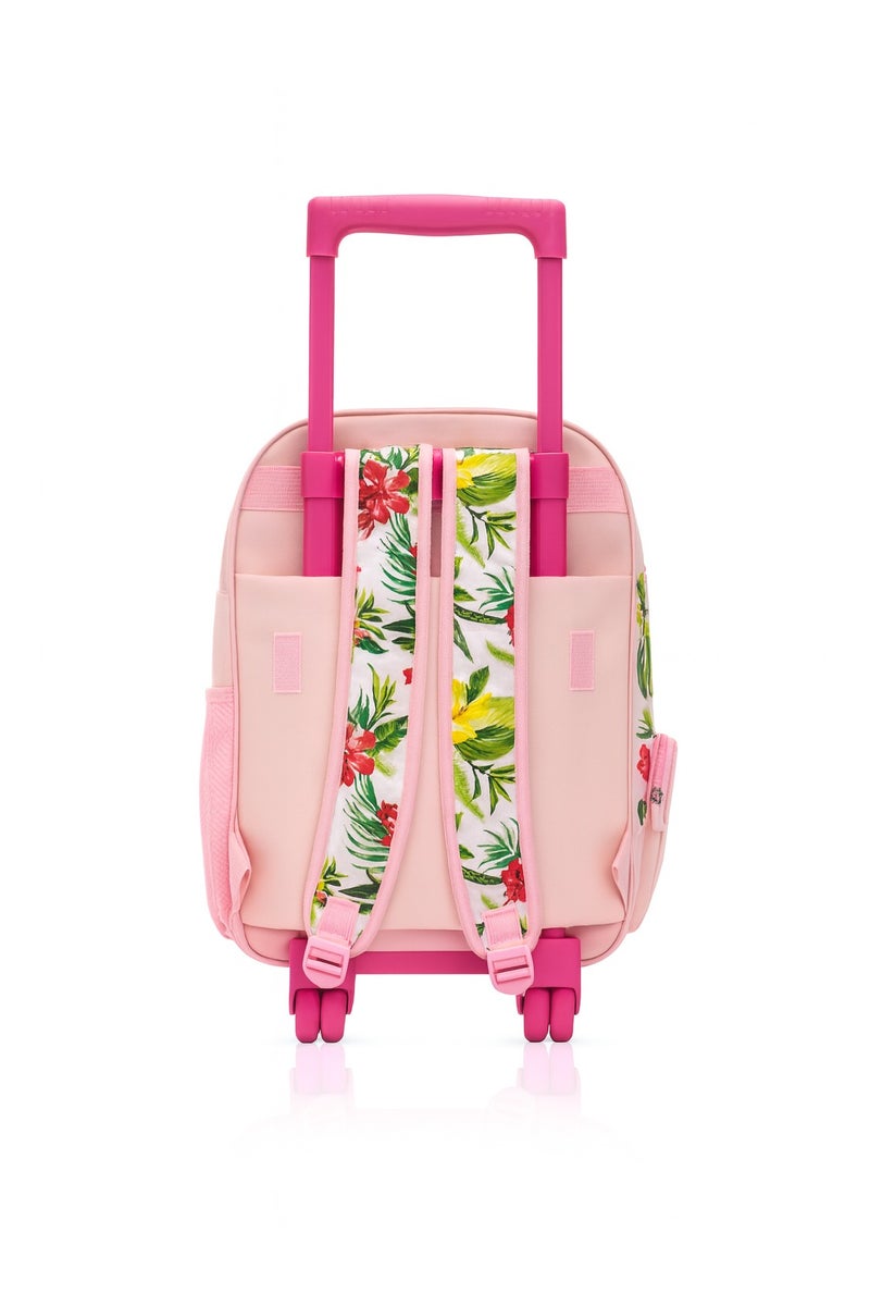 مجموعة شنطة مدرسية بعجلات للبنات مكونة من 3 قطع – شنطة ظهر بعجلات مع حقيبة طعام ومقلمة – خفيفة الوزن، متينة، ومناسبة للأطفال - Image 4
