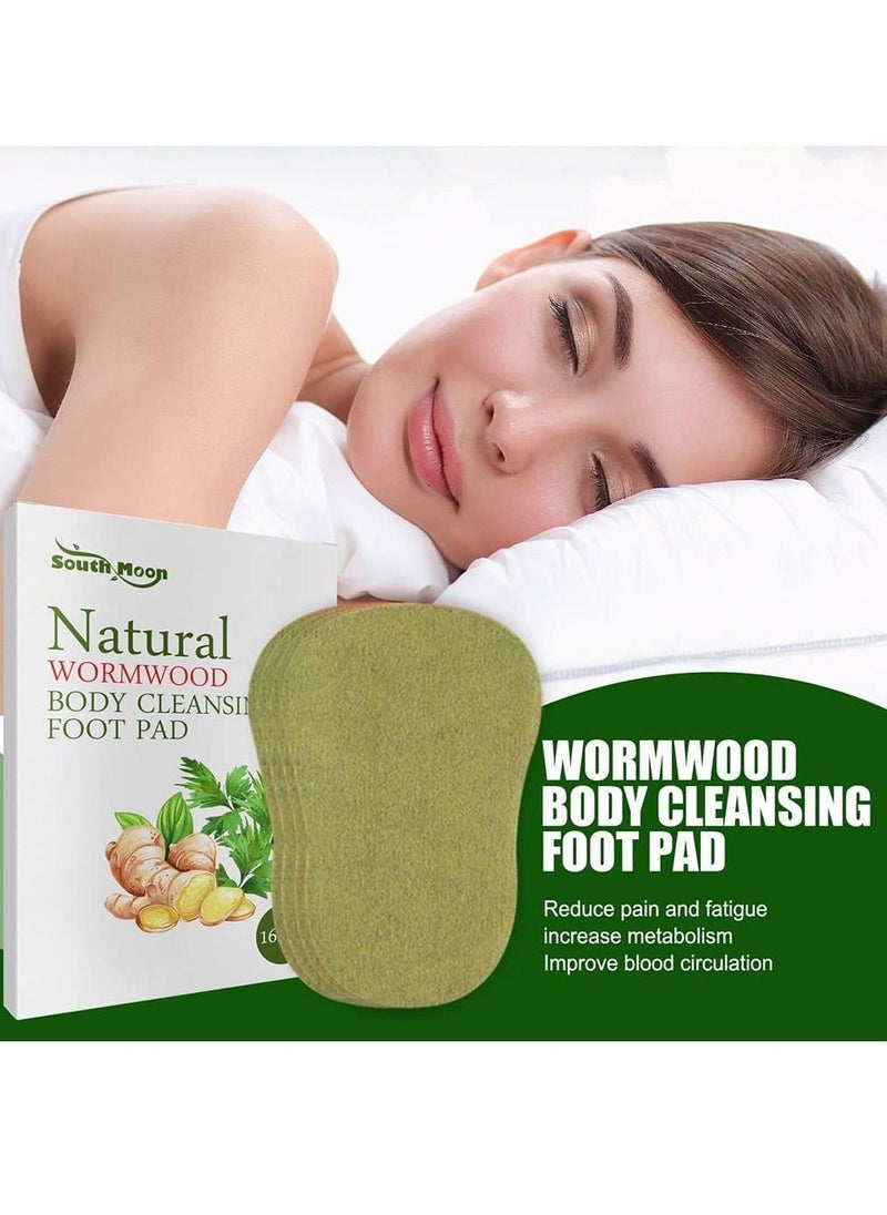 SOUTH MOON 16 Pcs Wormwood Detox Pads, Health xp Wormwood Detox Pads, Pure Health Wormwood Body Detoxing Pads, Purehealth Wormwood Body Detoxing Pads, Body Cleansing Foot Pads  - Image 2