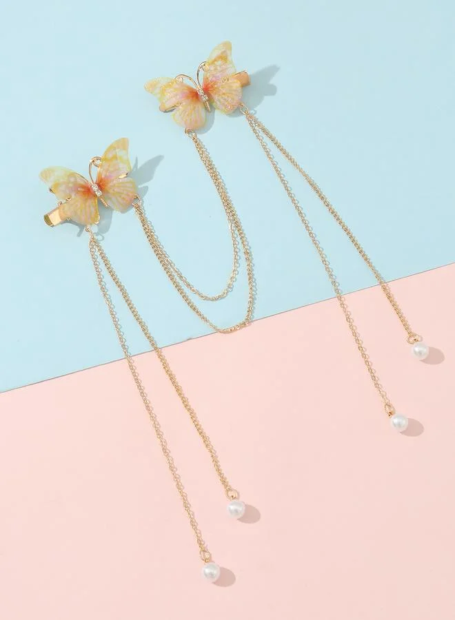 تايك تو Butterfly Chain Hair Clip