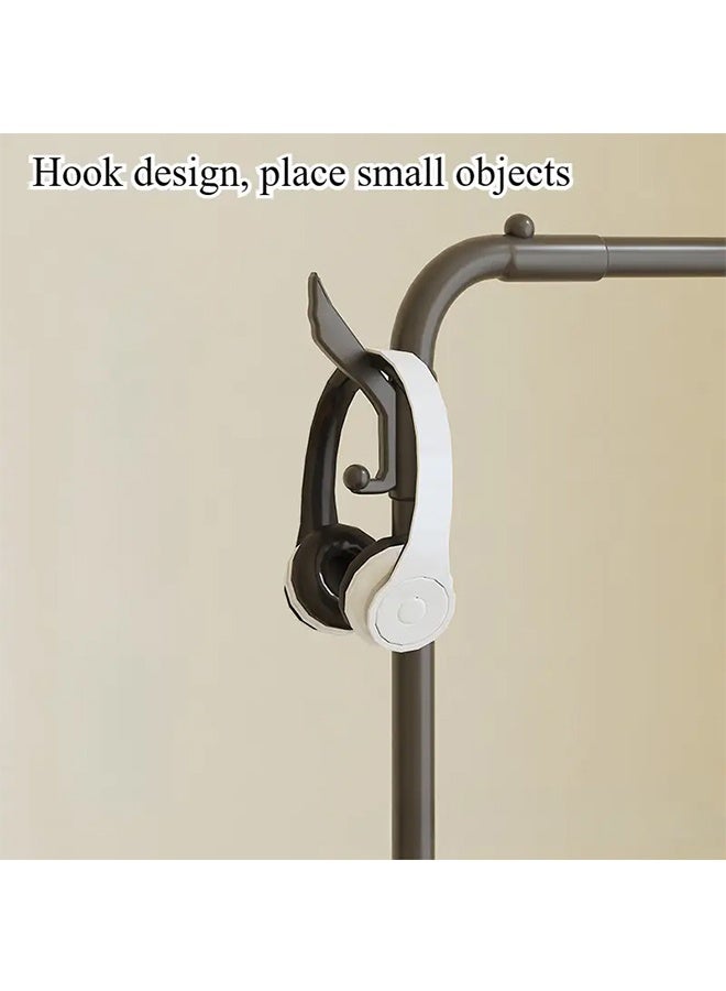 RollsTimi  Heavy-Duty Freestanding Clothes Rack with Shelves - Sturdy Metal Frame, 3-Tier Design for Bedroom, Balcony, or Entryway - Space-Saving Storage Organizer for Clothes, Shoes, and Accessories - Image 2