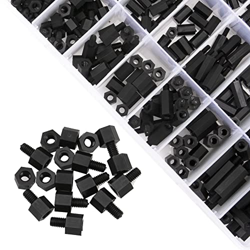 Rrina 432Pcs M2.5 M3 M4 Male Female Nylon Hex Standoff Screw Nut Threaded Pillar PCB Motherboard Assortment Kit - Image 3