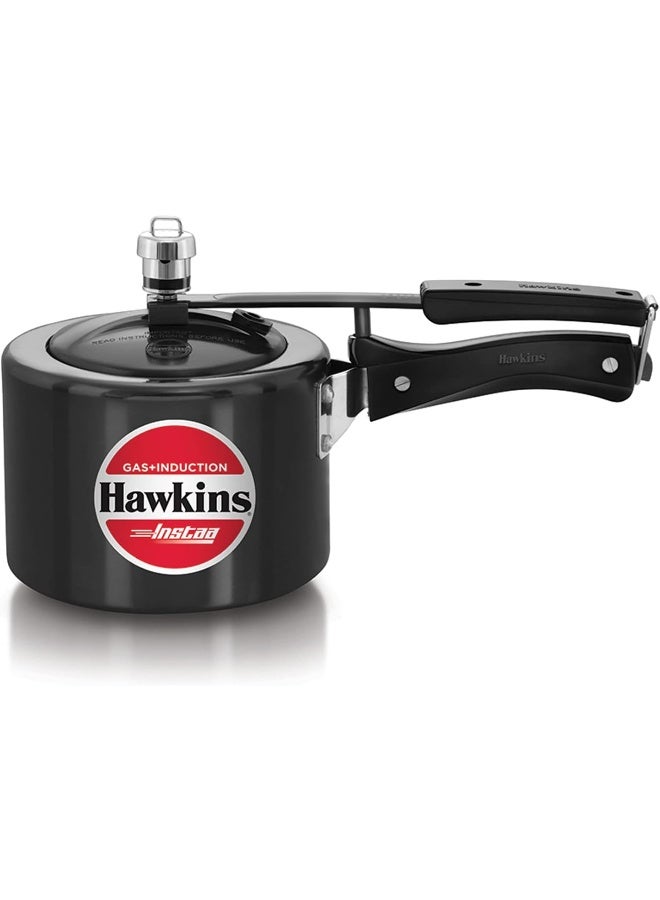 Hawkins 2 Liters Instaa Tall Aluminium Pressure Cooker,Induction Compatible,Black - Image 1