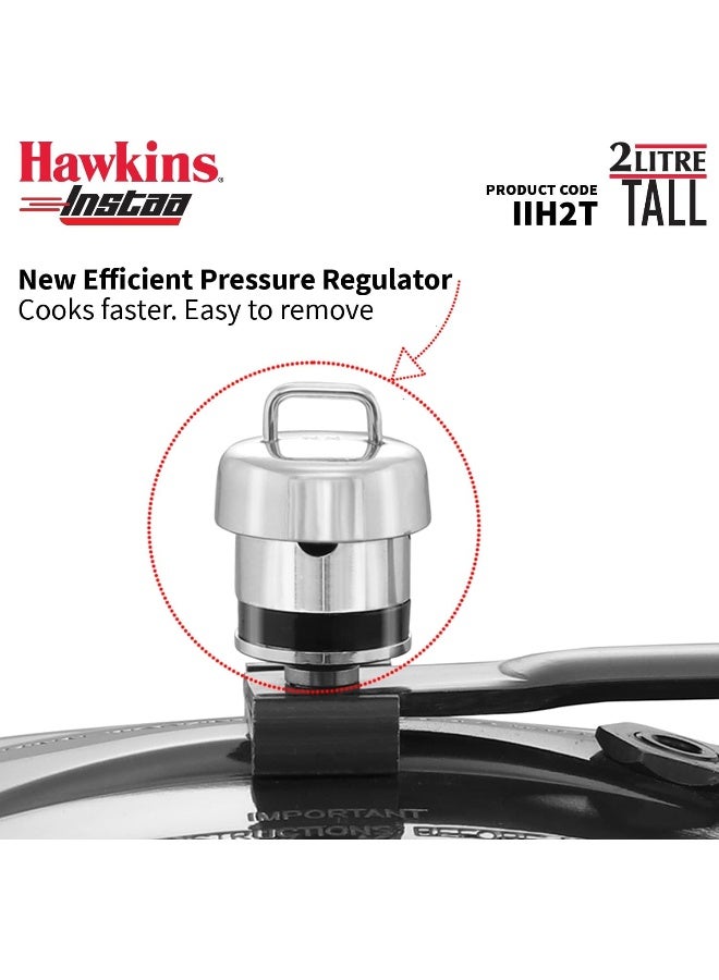 Hawkins 2 Liters Instaa Tall Aluminium Pressure Cooker,Induction Compatible,Black - Image 5