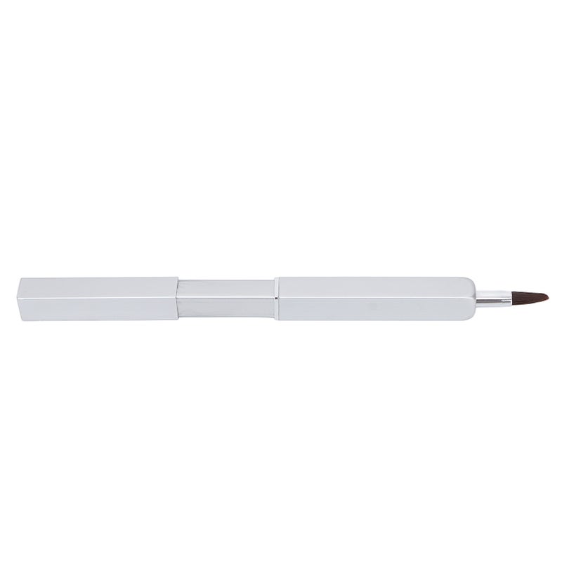 Portable Retractable Lip Makeup Brush Lipstick Lip Gloss Brush Applicator Makeup ToolSilver - Image 3