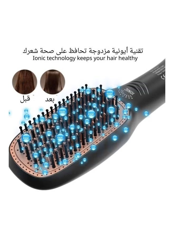 Raxoom 3-in-1 Professional Hair Dryer Brush – 1200W Volumizer, Straightener & Curler | Hot Air Blow Dry Brush with Ion Technology | Anti-Frizz, Fast Styling Tool for All Hair Types – 43cm, Black - Image 3