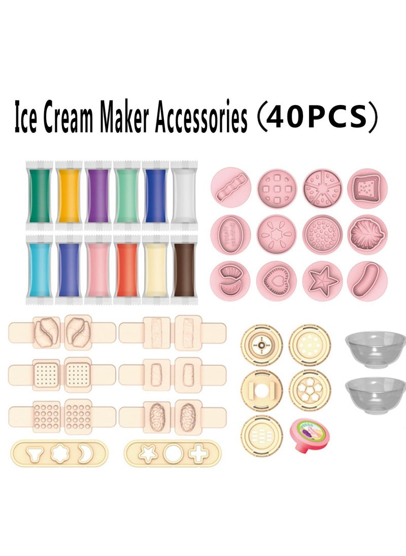 CMGTYYD Butter Slime Kit Children's Color Mud Non-Toxic Non-Sticky Light Clay Plasticine Diy Ice Cream Machine Machine Girl PlayHouse Toy  - Image 4