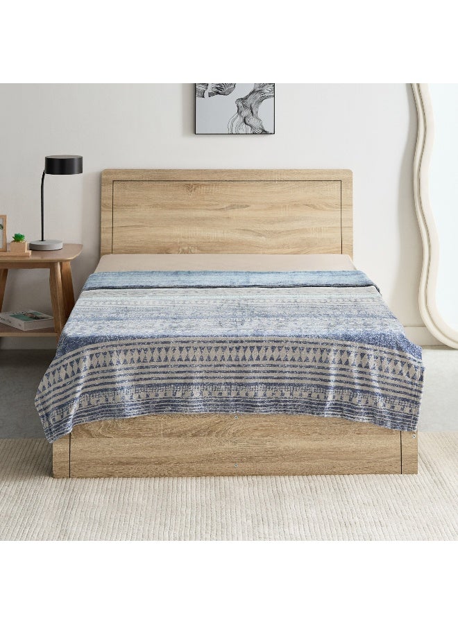 Home Box Matrix Enzo Printed Flannel Twin Blanket 200 x 140 cm - Image 2