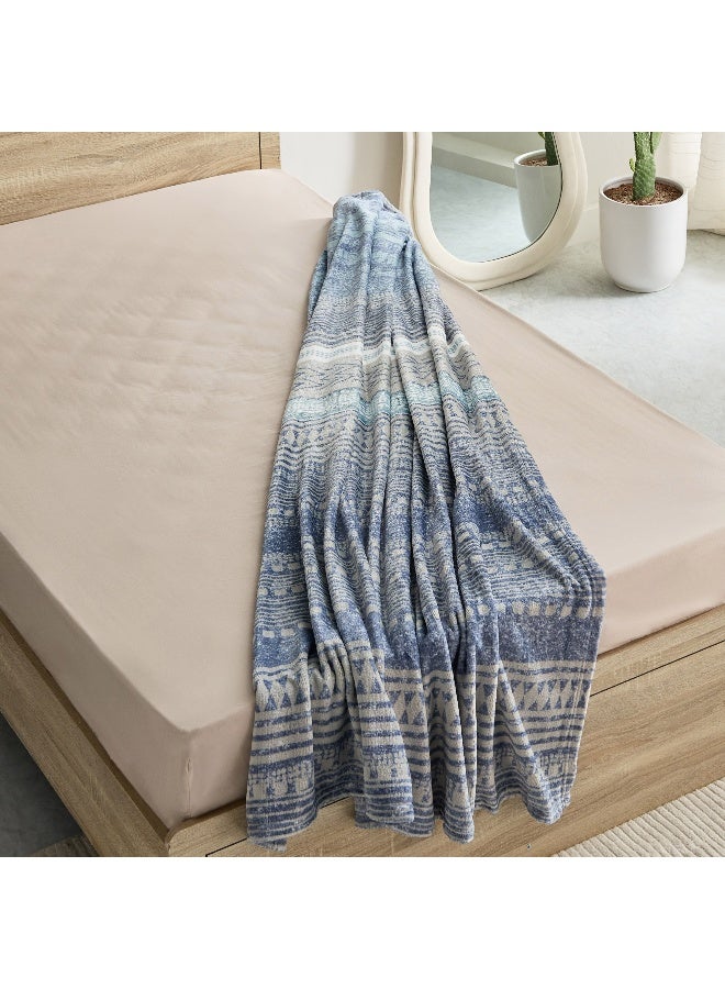 Home Box Matrix Enzo Printed Flannel Twin Blanket 200 x 140 cm - Image 4