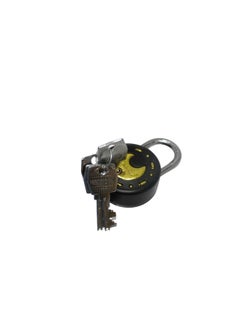 FLYSPACE FLYSPACE Steel Galaxy 50 mm 7 Levers Double Locking 3 Keys Padlock Black  - Image 3
