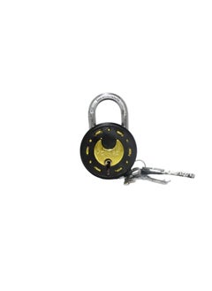FLYSPACE FLYSPACE Steel Galaxy 50 mm 7 Levers Double Locking 3 Keys Padlock Black  - Image 1