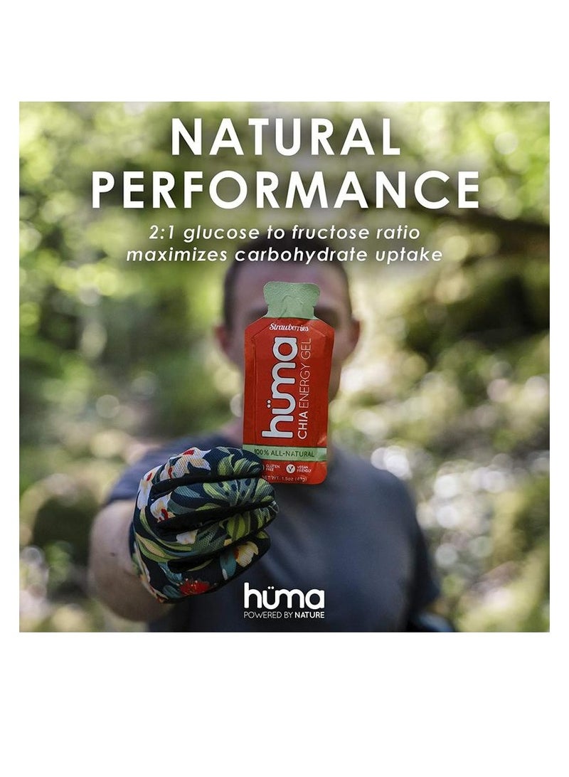 Huma Chia Energy Gel Mangoes 9 count x 43g 21gr Carbs 105mg Sodium 100% All Natural Vegan Gluten Free Caffeine Free No Stomach Problems Great Taste Easy Digestion - Pack of 9 - Image 5