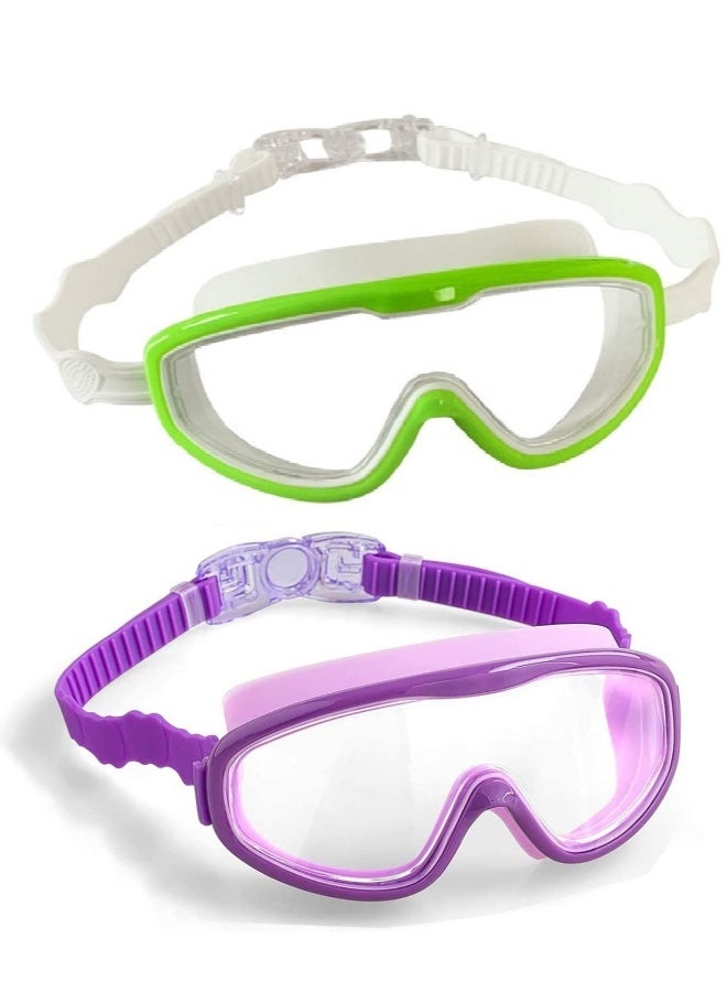 Kids Swimming Goggles with Anti-Fog and UV Protection, Leak-Proof Design for Ages 3-15, Ideal for Pool and Beach Activities - Image 1