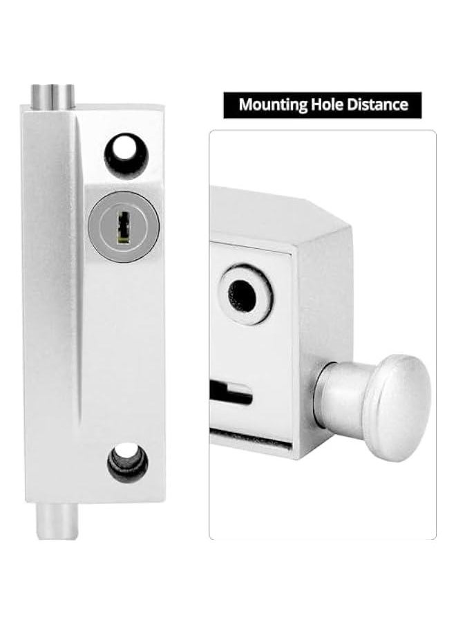 Arabest Sliding Door Lock for Window Glass Patio Doors, Heavy Duty Lock, Silver, with High Bolt Cutter & Hacksaw Resistance  - Image 4