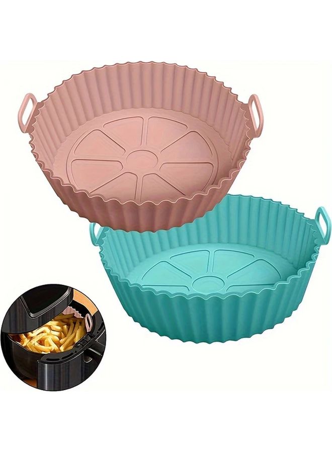 Reusable Silicone Air Fryer Liner Non Stick Food Safe Random Color - Image 1