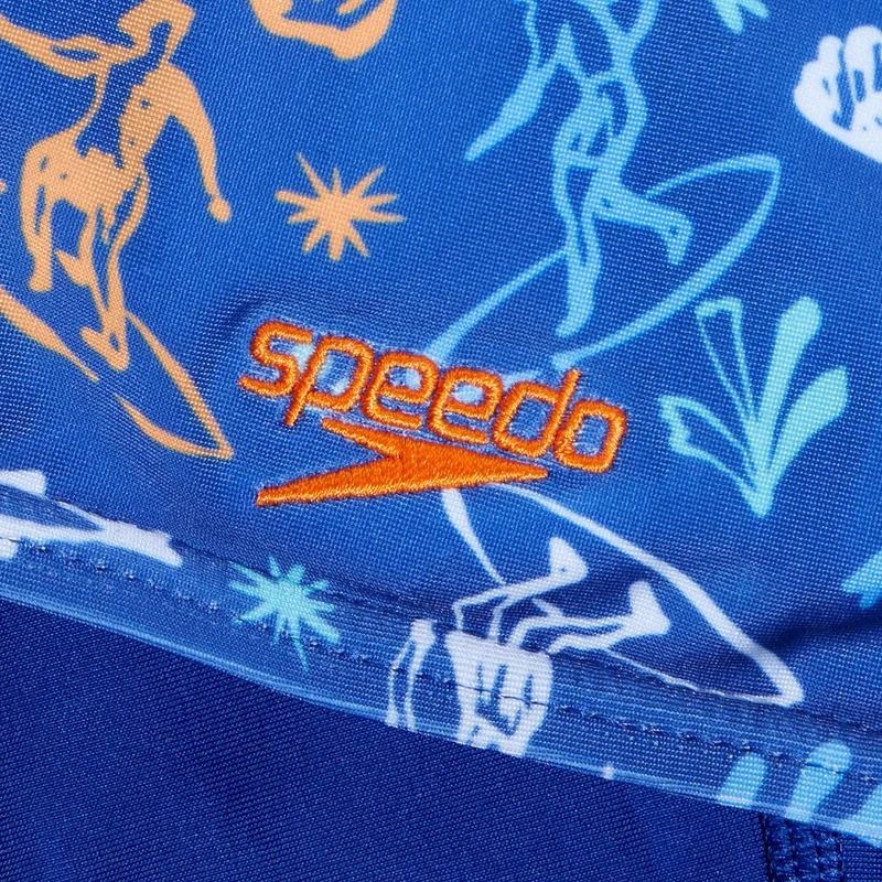 speedo Blue Kids' Digital Allover V-cut Swimming Jammers  | Best Price UAE