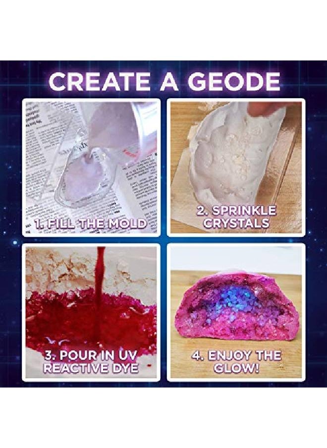 Thames & Kosmos - Crystal Growing Glowinthedark Science Kit ; 12 Experiments Ages 10+ ; Learn About Crystallization ; Grow Crystals & Crystal Geodes The Glow In The Dark ; 32Page Manual - Image 1