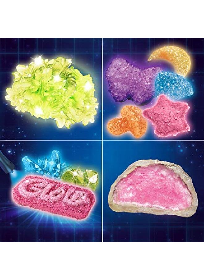Thames & Kosmos - Crystal Growing Glowinthedark Science Kit ; 12 Experiments Ages 10+ ; Learn About Crystallization ; Grow Crystals & Crystal Geodes The Glow In The Dark ; 32Page Manual - Image 1