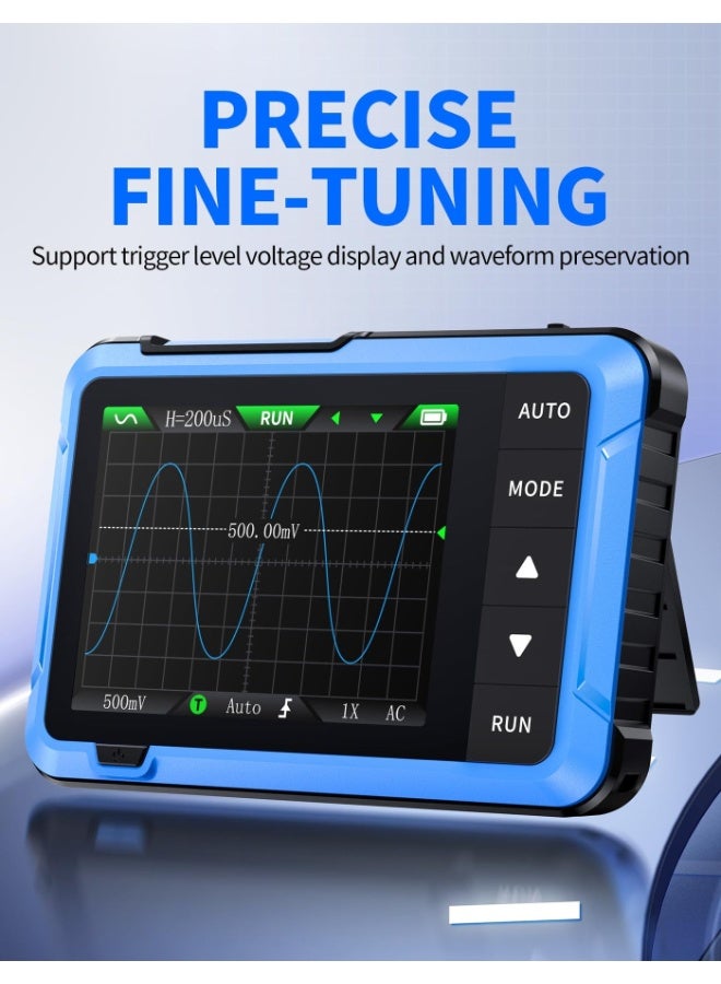 فنيرسي FNIRSI DSO-510 أوسيلوسكوب محمول/جهاز توليد إشارات DDS 2 في 1، أوسيلوسكوب ديجيتال محمول للسيارات بدقة 2.8 إنش TFT، عرض نطاق ترددي 10 ميجاهرتز، معدل أخذ العينات 48 ميجاهرتز في الثانية، وظيفة التحفيز آوتو/فردي بواسطة Skyking - Image 4