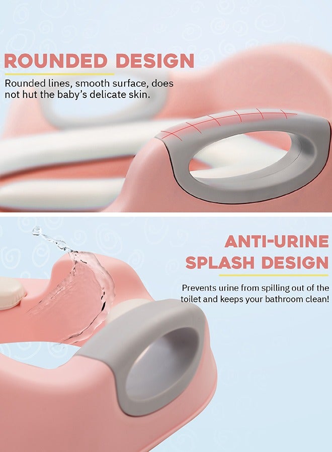 BAYBEE Milano Western Baby Potty Training Seat With Handle, Cushion Seat 1 To 5 Years Pink - Image 5