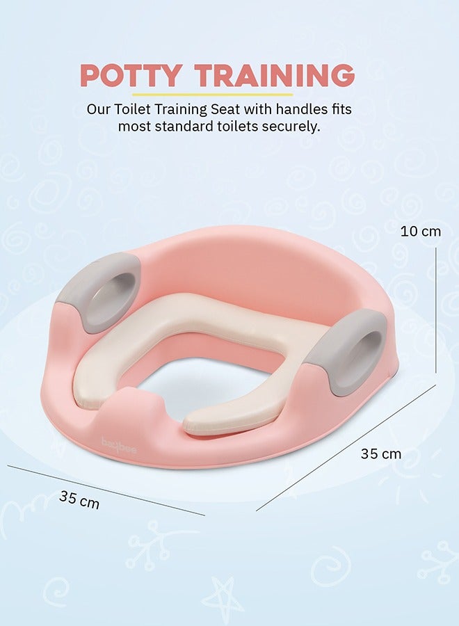 BAYBEE Milano Western Baby Potty Training Seat With Handle, Cushion Seat 1 To 5 Years Pink - Image 3