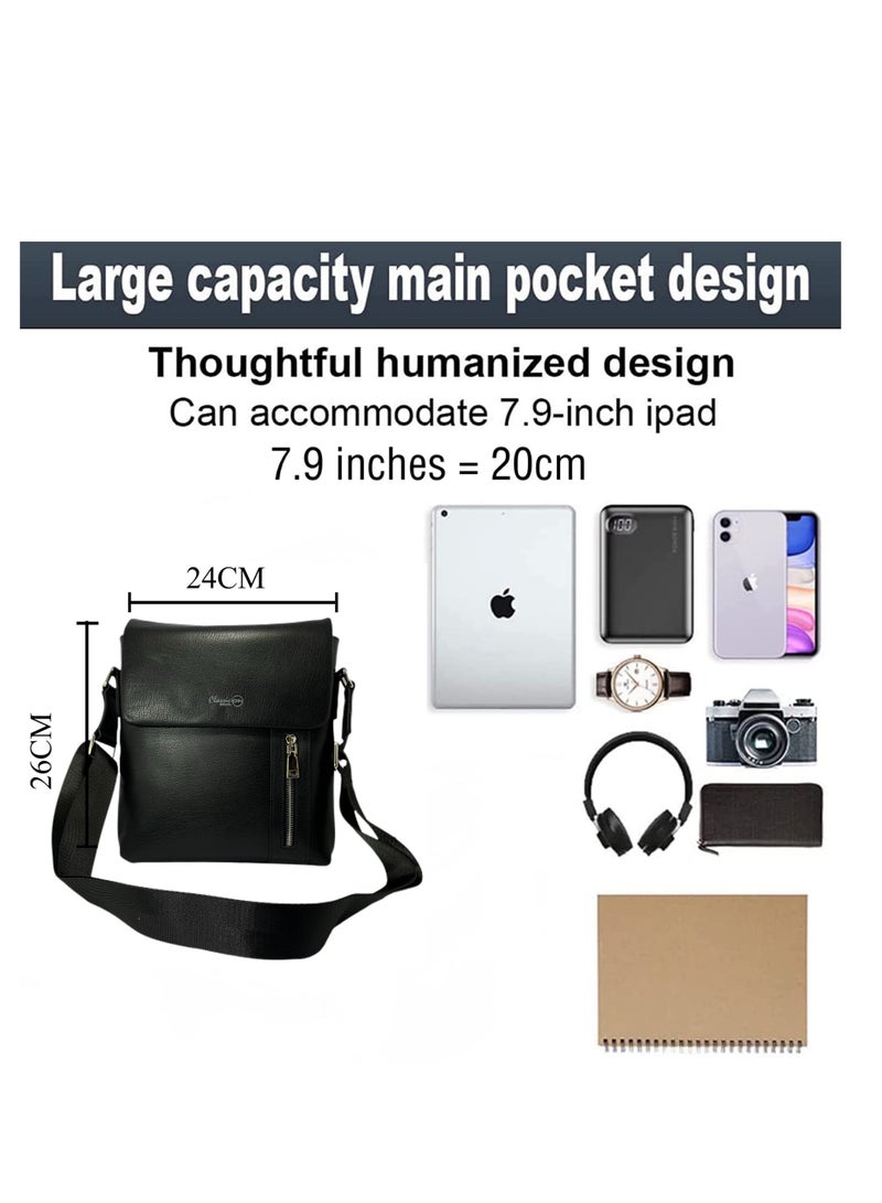 Classic Milano Classic Milano Men's Shoulder Bag Leather Crossbody Bag for Men Side Bag Sling Bag Small Messenger Bag Casual Travel Daily by Milano Leather  - Image 3