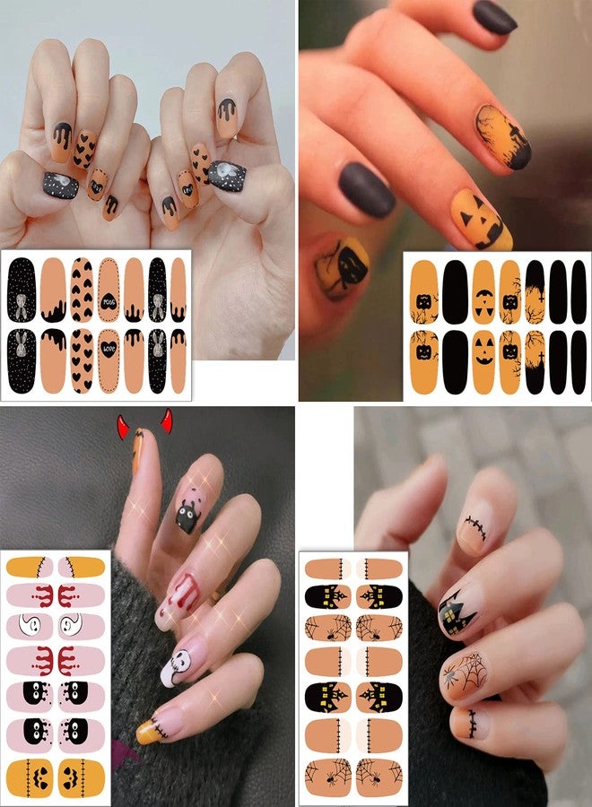 TailaiMei 14 Sheets Halloween Nail Wraps Stickers Nail Polish Strips Self-Adhesive Full Wraps with 2 pcs Nail Files for DIY Nail Art Decals (Bleeding Style) - Image 3