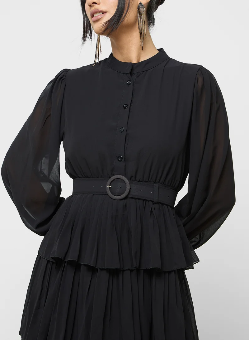 Khizana Tiered Chiffon Dress