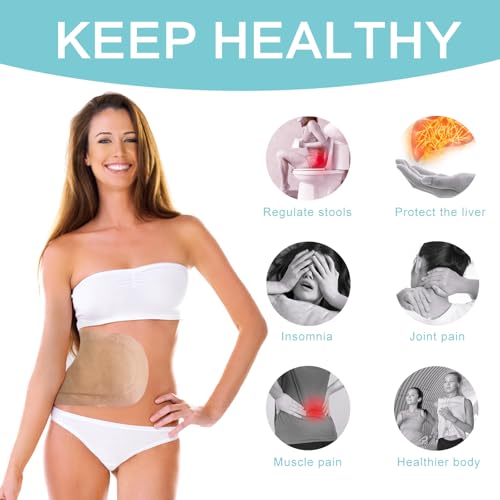 YHOVID 12Pcs Castor Oil Pack Wrap, Organic Cotton Castor Oil Patches Disposable, Self-Adhesive Caster Oil Wrap Pads, Portable Anti Leakage No Wash Caster Oil Packs Kit (Patented Product) - Image 2