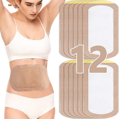 YHOVID 12Pcs Castor Oil Pack Wrap, Organic Cotton Castor Oil Patches Disposable, Self-Adhesive Caster Oil Wrap Pads, Portable Anti Leakage No Wash Caster Oil Packs Kit (Patented Product) - Image 1