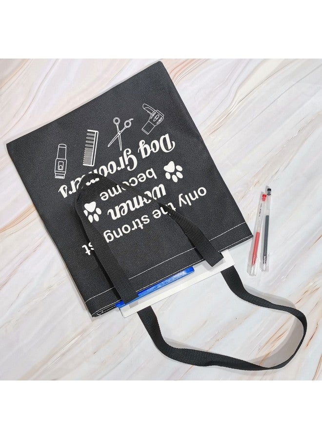 MBMSO MBMSO Dog Groomer Tote Bag Pet Groomer Gifts Dog Groomer Thank You Gift Shopping Bag Dog Salon Gifts Dog Grooming Gifts (Dog Groomer TB-Black)  - Image 4
