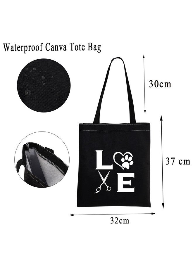 MBMSO MBMSO Dog Groomer Tote Bag Pet Groomer Gifts Dog Groomer Thank You Gift Shopping Bag Dog Salon Gifts Dog Grooming Gifts (Dog Groomer TB-Black)  - Image 3