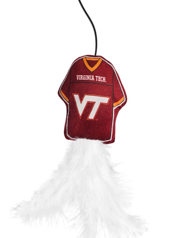 Pets First NCAA Virginia TECH Hokies Team Jersey Wand with CAT NIP, Cat Toy Jersey Shaped Plush Teaser Toy for Cats & Kittens - Interactive Pet Toy for Play & Exercise - Image 5