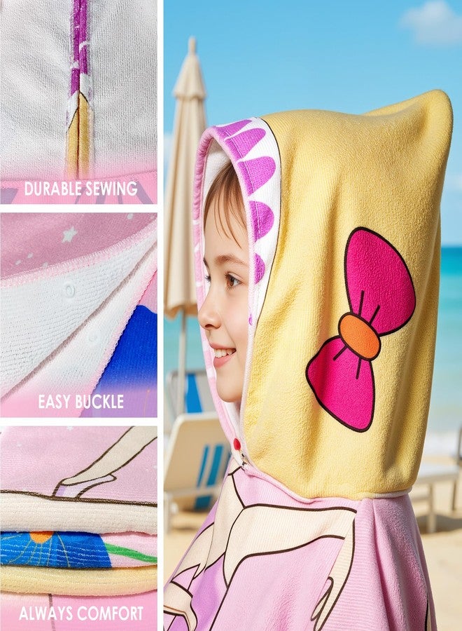 Ythuil Ballet Hooded Towels for Kids, with Backpack, Kids Beach Towel 30"x 25" for 3-10 Years, Ballet Gifts for Girls, Toddler Swim Cover Up & Bath Robe for Beach Pool, Soft Microfiber - Image 5
