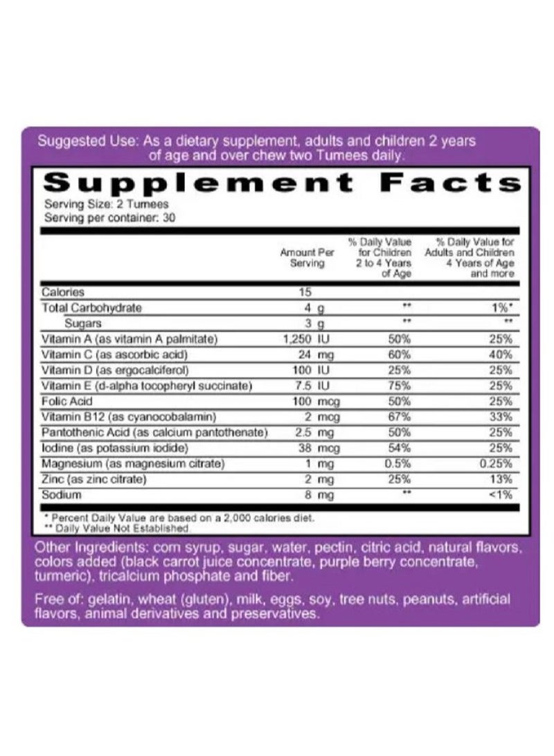 MR.TUMEE Vitamins and Minerals Candy 60 Pieces - Image 2