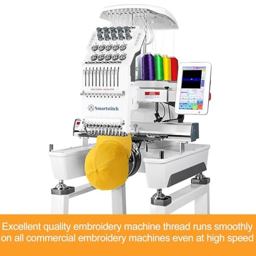 New brothread - Single Huge Spool 5000M Each Polyester Embroidery Machine Thread 40WT for Commercial and Domestic Machines - White - Image 5