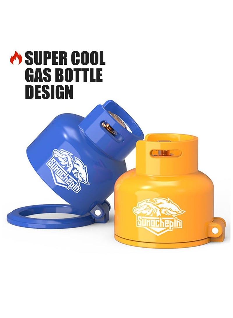 SYOSI Push Start Button Cover, Gas Cylinder Motorcycle Ignition Cover, Funny Car Engine Start Button Cover, Cool Car Motorcycle Accessories, Interior Decor Sticker Decals Switch Cover, Blue - Image 2